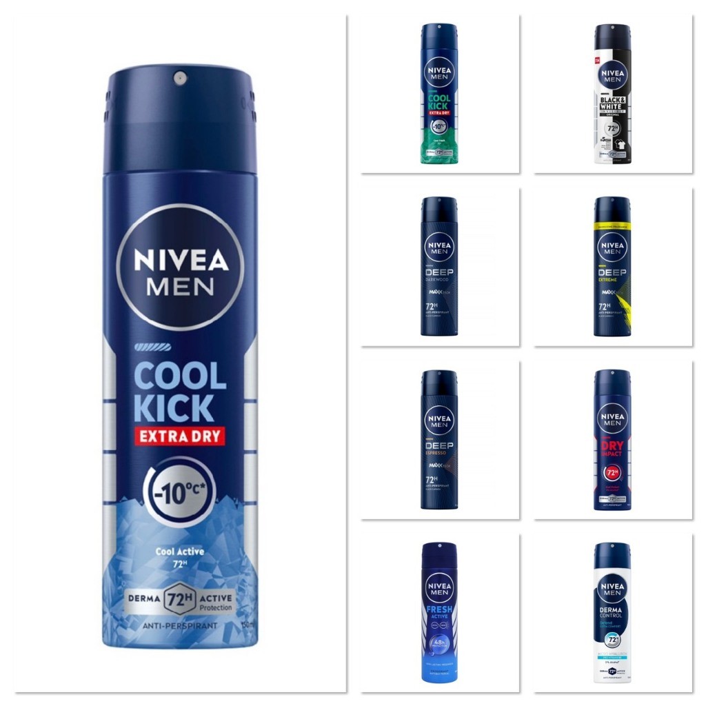 Nivea นีเวีย สเปรย์ระงับกลิ่นกาย ผู้ชาย ขนาด 150มล.