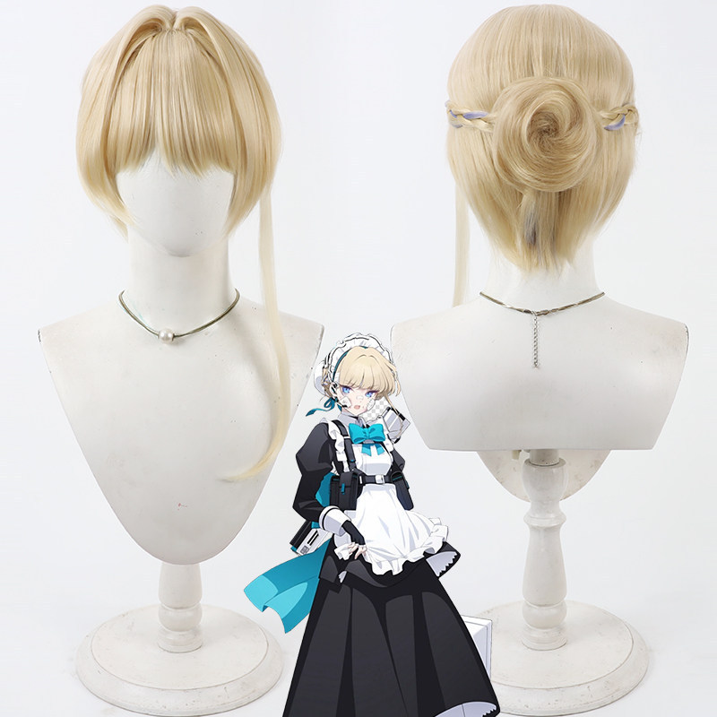 Blue Archive Asuma Toki Cosplay Wig Realistic Scalp Detachable Bun Heat Resistant Hair