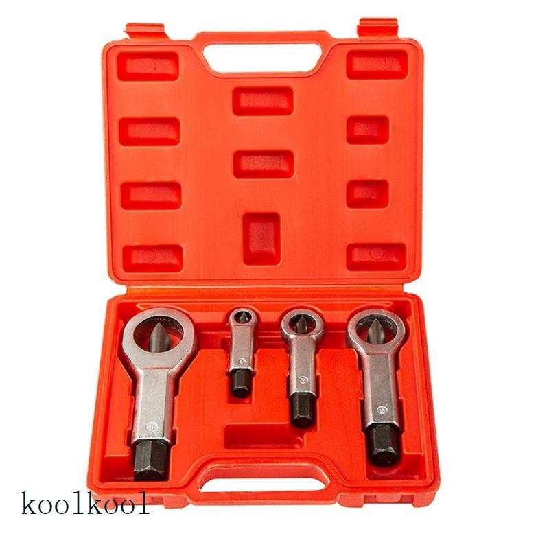 Kool Metal Nut Splitter เครื่องมือ 4 ชิ้น Nut Splitter Separator สําหรับถอดหักและเสียหาย Nut 9-12 มม