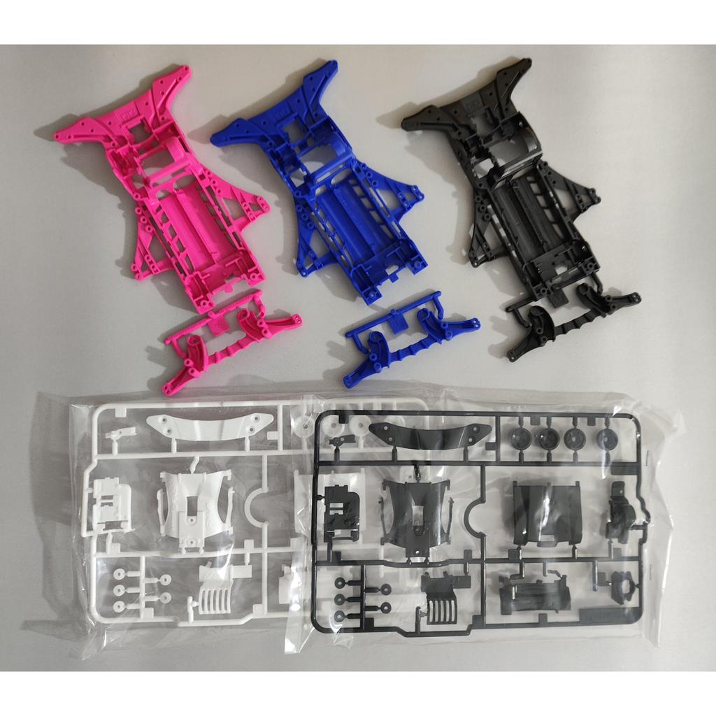 Original Tamiya 4WD 92451 92443 แยกขาย FMA Limited Blue Chassis สีชมพู Fma แชสซี