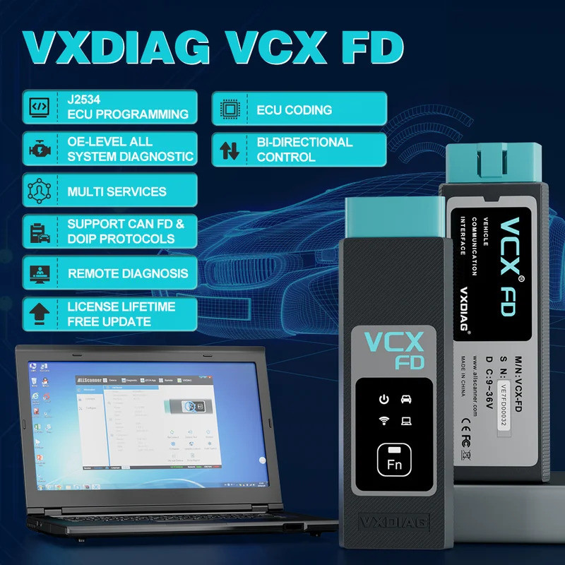 Zuji รับประกัน 2026 ใหม่ล่าสุด VXDIAG VCX FD สําหรับ GM สนับสนุน CAN FD DoIP รถ OBD2 เครื่องมือวินิจ