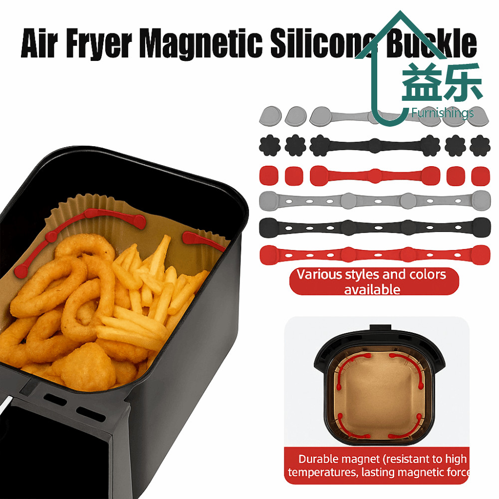 ANTINON Air Fryer Magnetic Silicone Buckle, Non-Scratch Design Reusable Air Fryer Magnets for Parchm