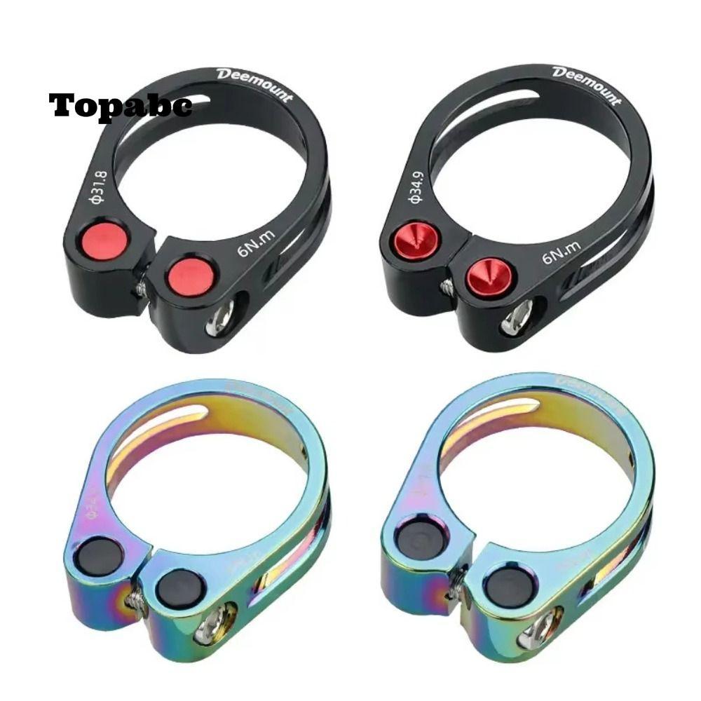 TOPABC จักรยาน Seat Clamp,สีดําหลากสีอลูมิเนียมจักรยาน Seatpost Clamp,คุณภาพสูง 31.8/34.9 มม.จักรยาน