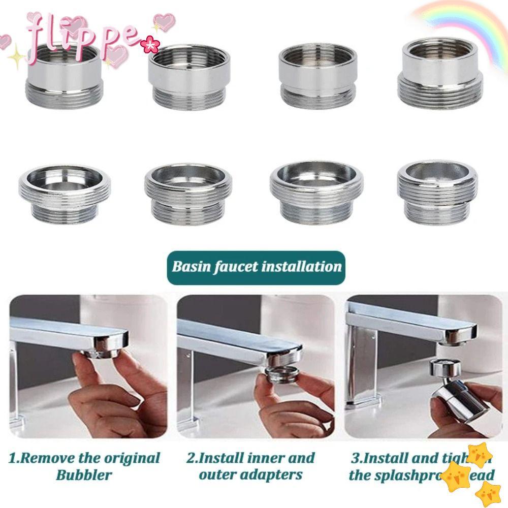 FIPE Faucet Adapter Set, With Washer Metal Water Filter Adapter, 18/20/22/24mm To 22mm Faucet Connec