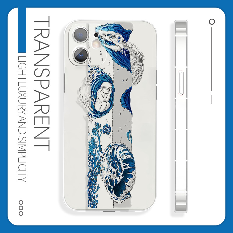 สไตล์จีนโบราณ Art River เคสโทรศัพท์เหมาะสําหรับ 12pro Apple 16 Xiaomi 15OPPOa76s Redmi k60 Huawei no