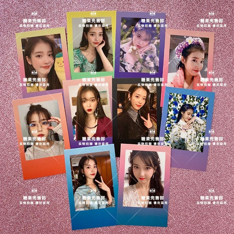 IU Gradient Photocard สีโพลารอยด์ Lee Ji Eun 10 ซม.ภาพเกาหลี ins Cuckoo การ์ด DIY พ็อกเก็ตสินค้า