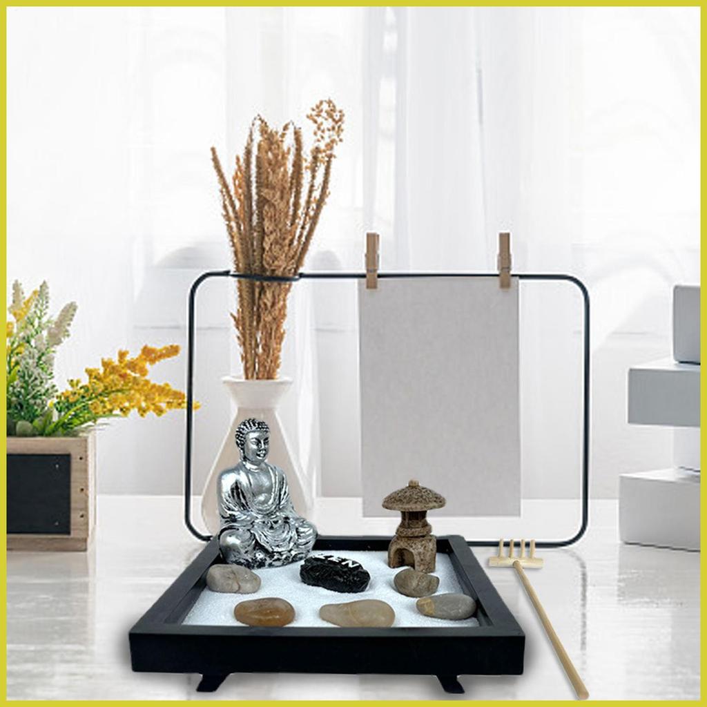 Zen Garden Kit DIY เดสก์ท็อปตกแต่งเดสก์ท็อป Zen Garden Decor สําหรับผู้หญิงผู้ชายผู้ใหญ่ Home Office