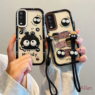 เคส vivo v2026 v2029 v2043 v2048 กรณี TPU 2026 ใหม่ Kawaii ซิลิโคนนุ่มคลุมทั้งหมดกันกระแทก, Lanyard Anti-Loss เคสโทรศัพท์ BSJGS