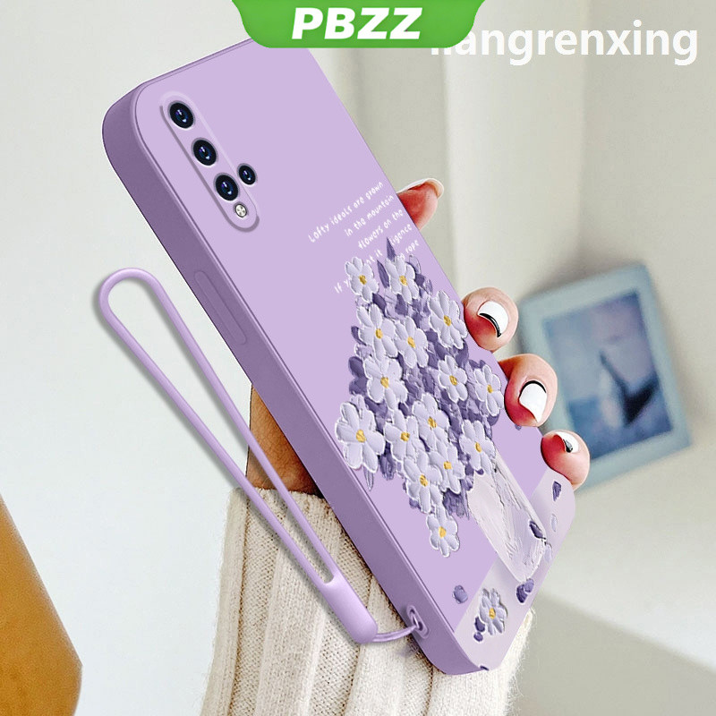 PBZZ เคสโทรศัพท์มือถือ ซิลิโคนนิ่ม กันกระแทก ลายการ์ตูนดอกไม้ สําหรับ huawei nova 5t nova5 t YTYHH01