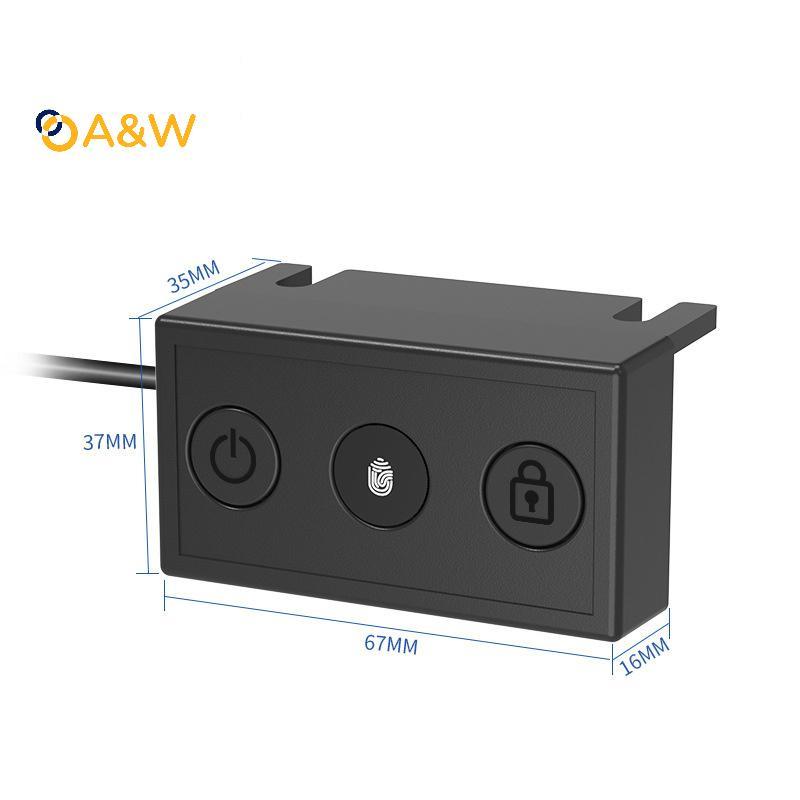 A & W USBputer สแกนลายนิ้วมือปุ่มสวิทช์ปิด Security Key Reader สําหรับ Windows Hello แล็ปท็อป PC สํา