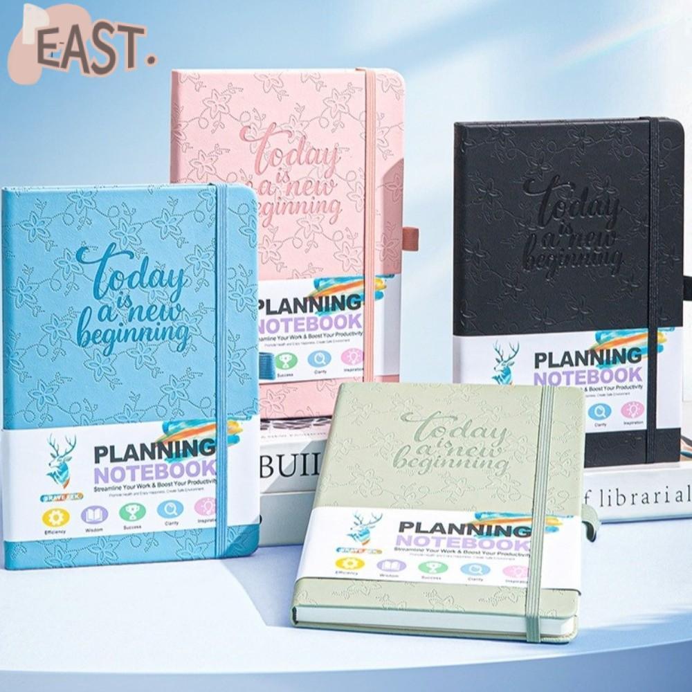 EASTS Student Daily Schedule, 100Sheeps PU Leather Cover สมุดบันทึกวางแผนรายสัปดาห์, A5 Format Effic