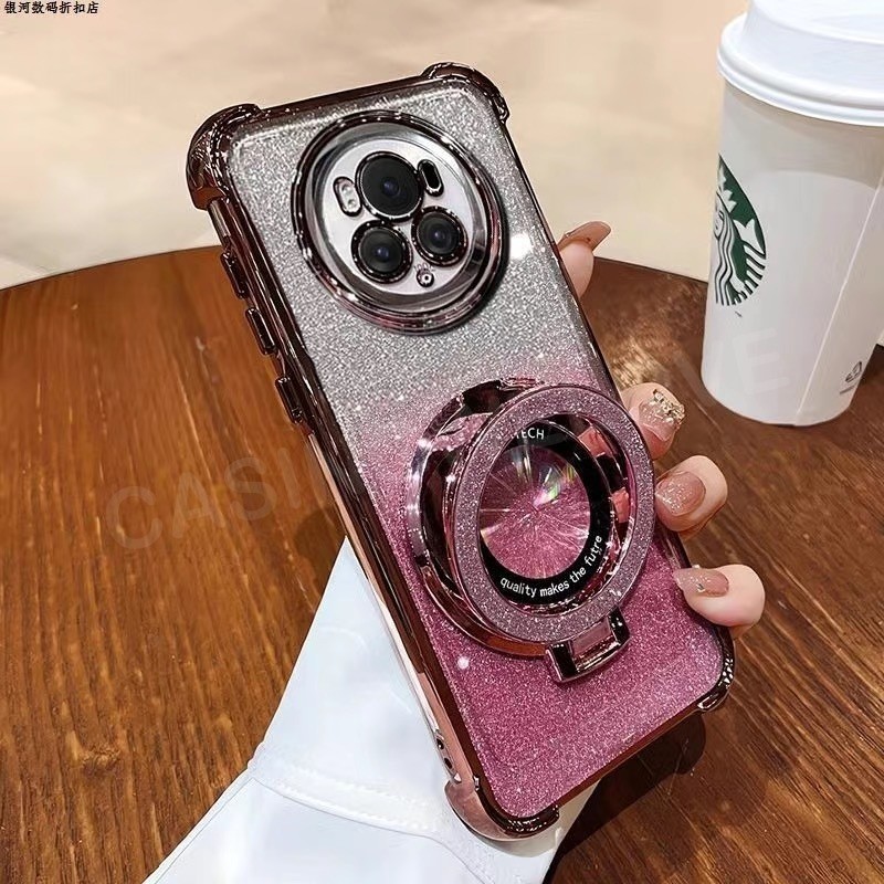 เคสโทรศัพท์สําหรับ Honor Magic6 Pro Magic 8 7 Lite 6 Pro 5 Lite 5G 4G ซิลิโคน Glitter Bracket เคสโทรศัพท์สี่มุมถุงลมนิรภัยกันกระแทกปลอกโทรศัพท์ฝาหลัง ราคา ถูกที่สุด ดีลบีเคเค แกลเลอรีภาพที่ 6