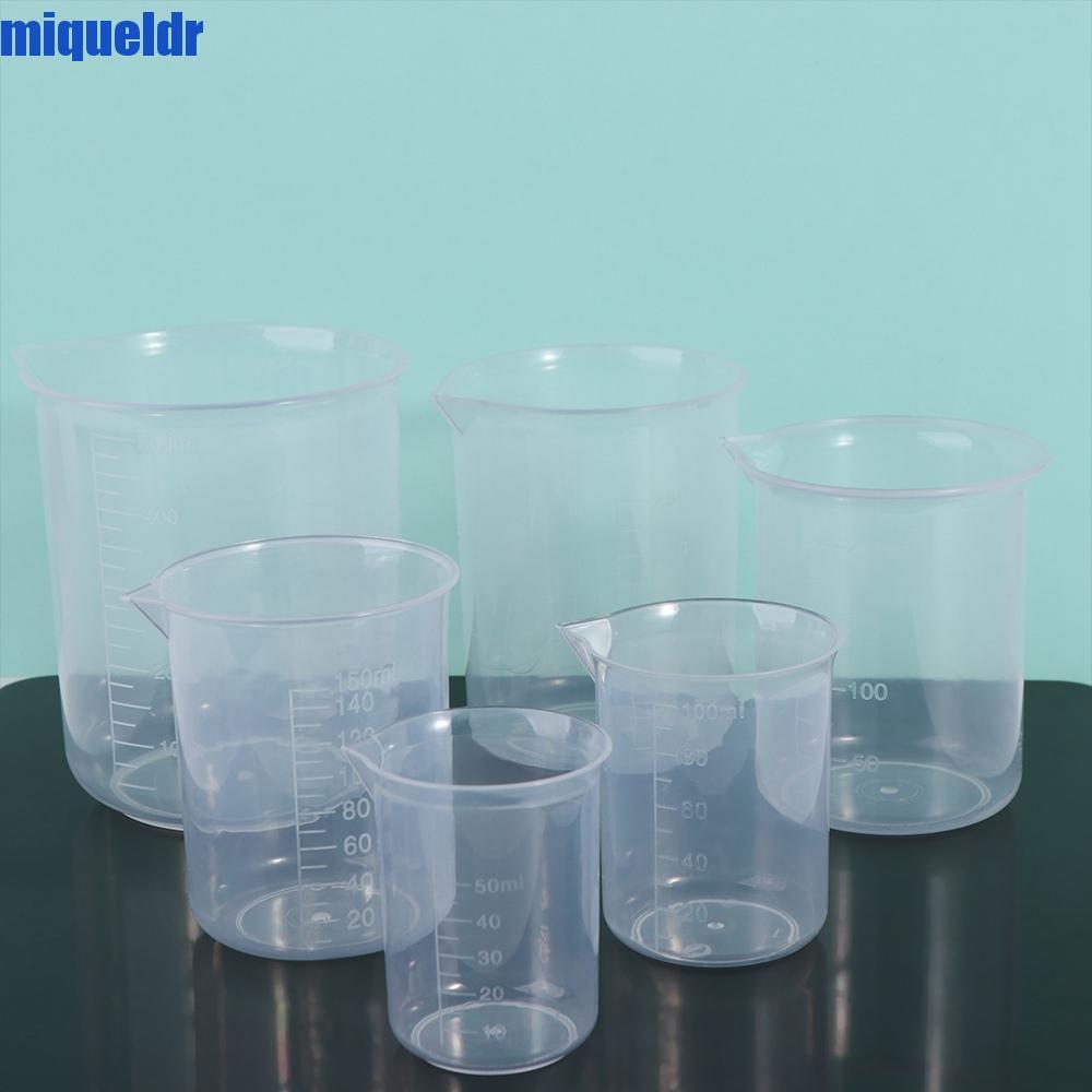 MIQUEL Beaker แบบพกพานํากลับมาใช้ใหม่ได้พร้อมถ้วยตวงพลาสติกวางซ้อนกันได้ขนาดหนา