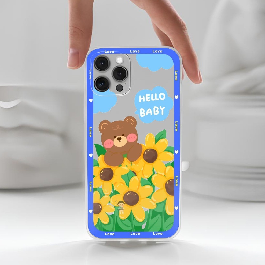SGR - CASING SOFTCASE BENING BEAR และ TIGER PREMIUM PRO CAMERA COMPATIBLE สําหรับ OPPO A60 A38 A18 A