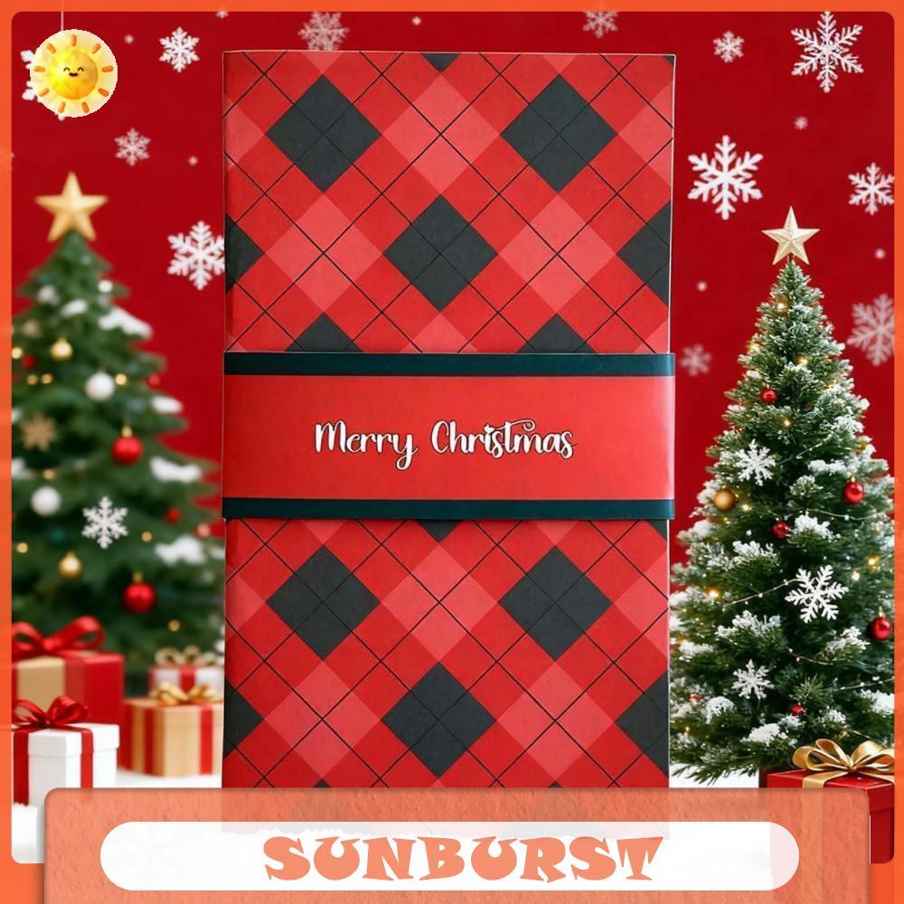 GiftCard Book การออกแบบแบบดึงออกสําหรับครอบครัวเทศกาลเพื่อน DIY ข้อความ (สีแดง)