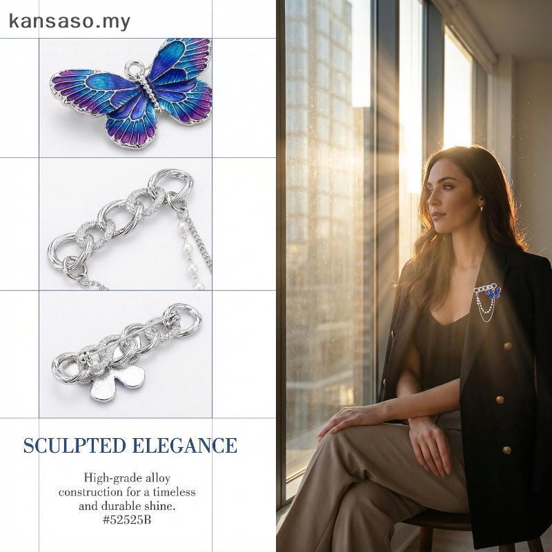 [KSA] Retroผีเสื้อSelเข็มกลัดLapel Pinsหรูหราเคลือบเสื้อสูทPinเสื้อคอBadgeเข็มกลัดเครื่องประดับสําหร