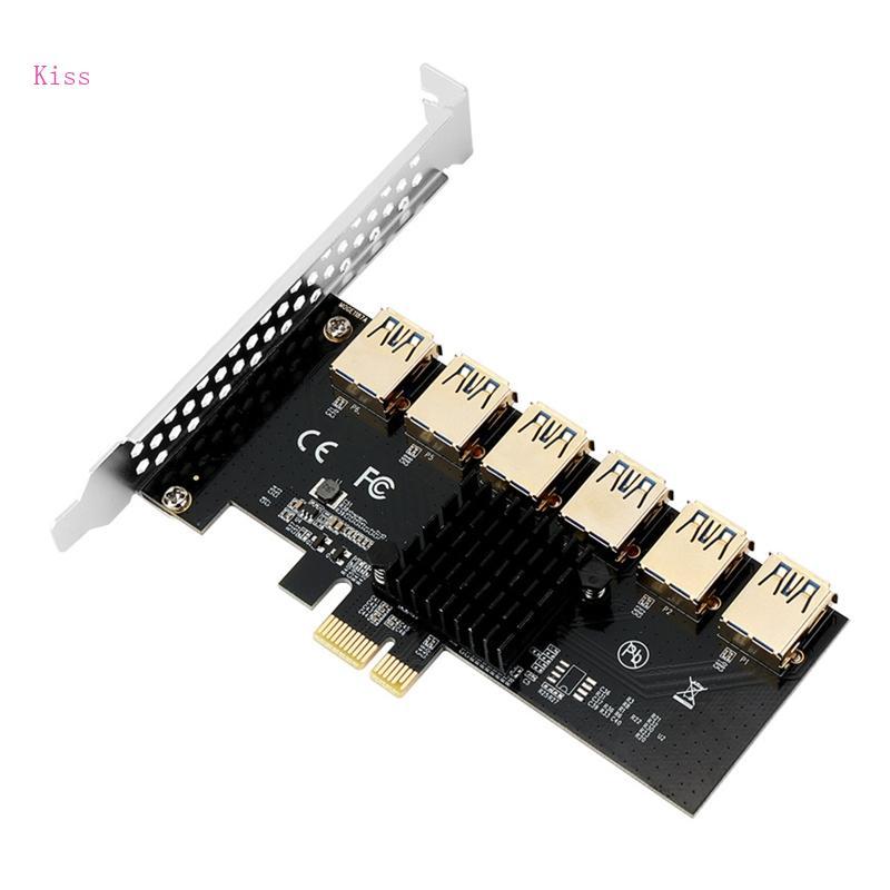 Kiss Pci สําหรับ Express Pcie 1X ถึง 6 พอร์ต USB3 0 การ์ดขยาย Pci-e X1 ถึง X4 X8 X16 R