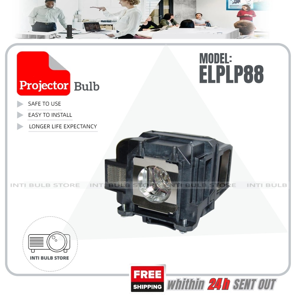 โปรเจคเตอร์หลอดไฟพร้อมที่อยู่อาศัย ELPLP88 V13H010L88 UHE 200W สําหรับ EPSON CB-S31 CB-U04 CB-U05 CB