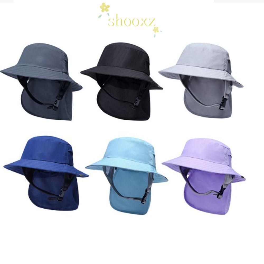 SHOOXZ Bucket Hat Men Breathable Shade Surfing Seaside Sunscreen Cool Cap