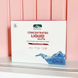 BioActive+ Concentrated Liquid Gluta ไบโอแอคทีฟ พลัส คอนเซนเทรต ลิควิด กลูต้า [10 หลอด/กล่อง] [12 g./หลอด]