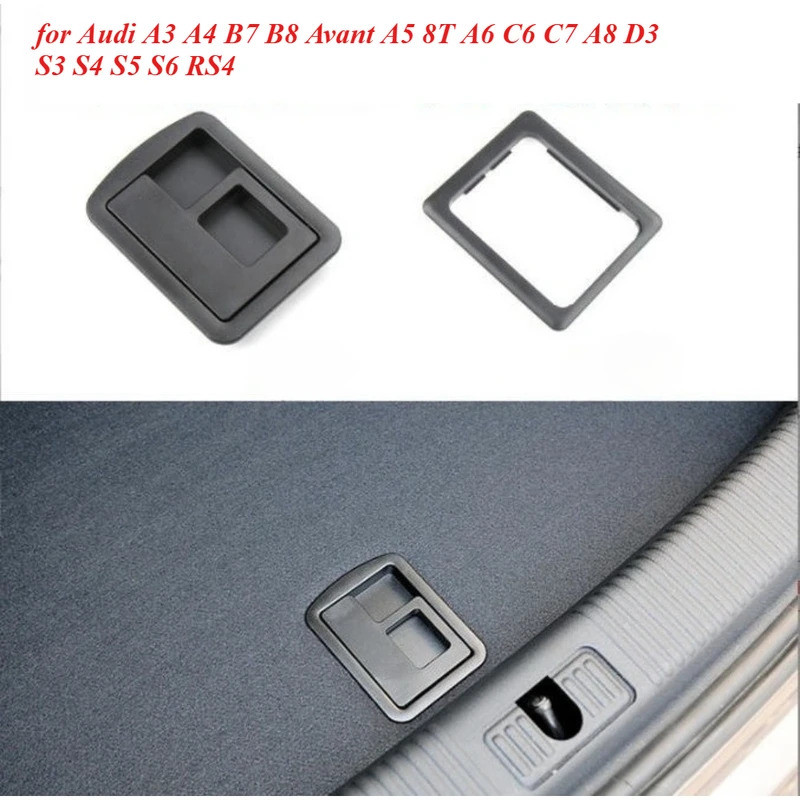 Trunk Liner Cover Cargo Handle กรอบสําหรับ Audi A3 A4 B7 B8 Avant A5 8T A6 C6 C7 A8 D3 S3 S4 S5 S6 R