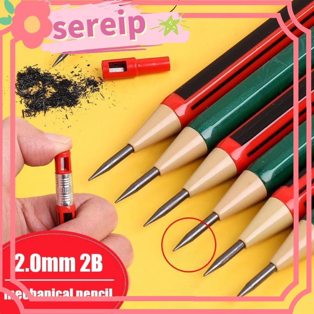 SEREIP ดินสออัตโนมัติ, Sketch Drawing Writing Tool 2.0MM 2B Mechanical Pencil, Anti-slip Press Type 