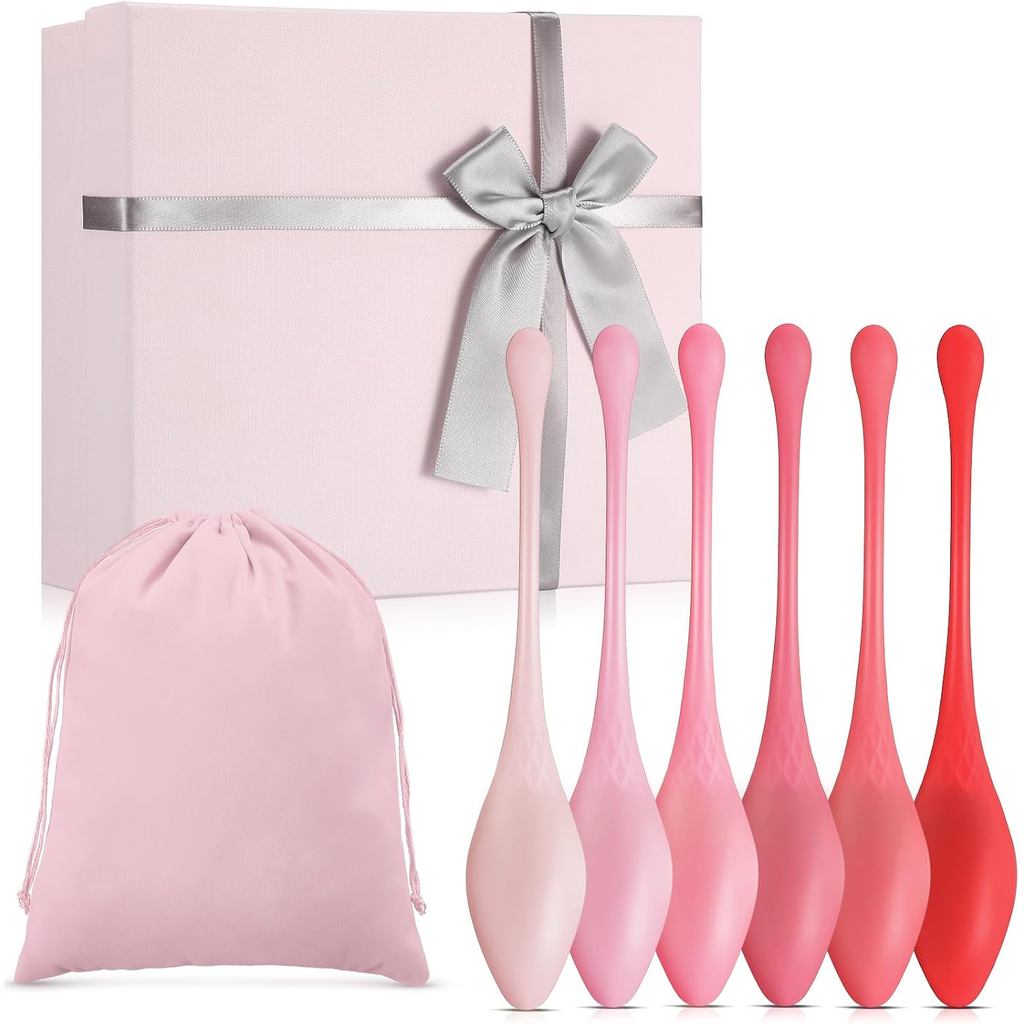 Geiserailie 6 ชิ้น Kegel Ball ระบบออกกําลังกายอุ้งเชิงกราน 6 น้ําหนักที่แตกต่างกัน กระชับอุ้งเชิงกรา