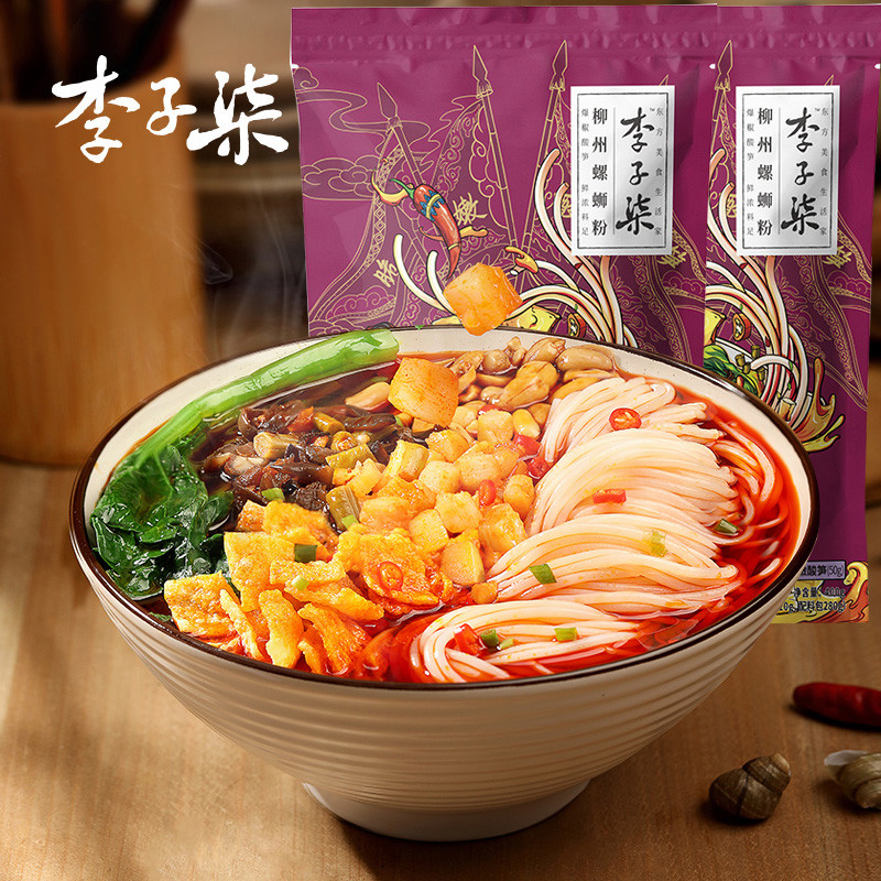 Liuzhou พิเศษ Stinky เผ็ดกลางคืนเปรี้ยวหน่อไม้หอยทากก๋วยเตี๋ยวกวางสีแท้ Liuzhou บะหมี่สกรูทันที