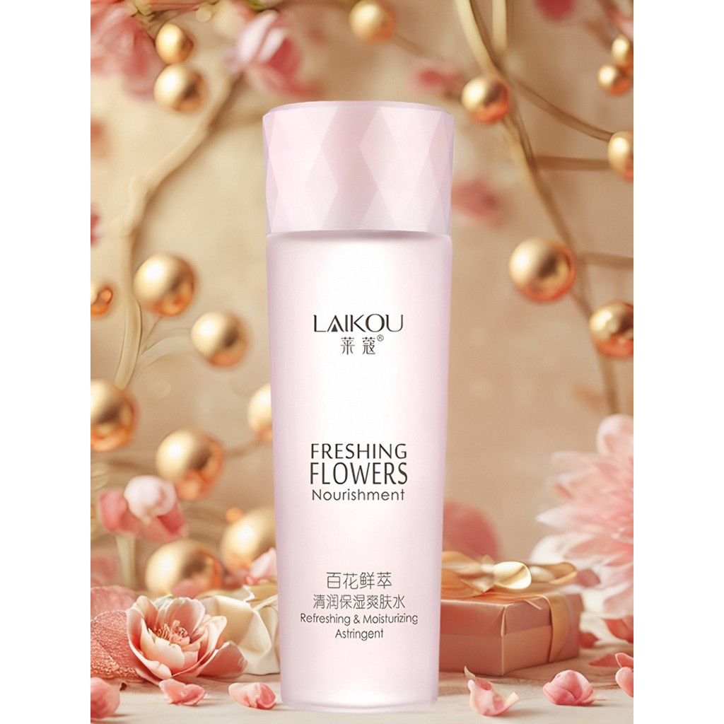 Spot Goods#Laikou Floral Toner is a hydrating skincare product for students, designed to shrink pore