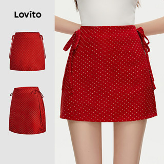 Lovito กระโปรงลำลองสำหรับงานปาร์ตี้ กระโปรงสำหรับใส่ไปทำงาน …