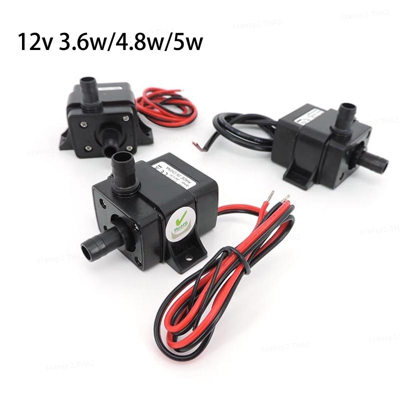 DC 12V 3.6w 4.8W 5w 240L/H กันน้ํา Mini ปั๊มน้ํา Fountain Aquarium ปั๊ม 8 มม.Brushless Micro Membran