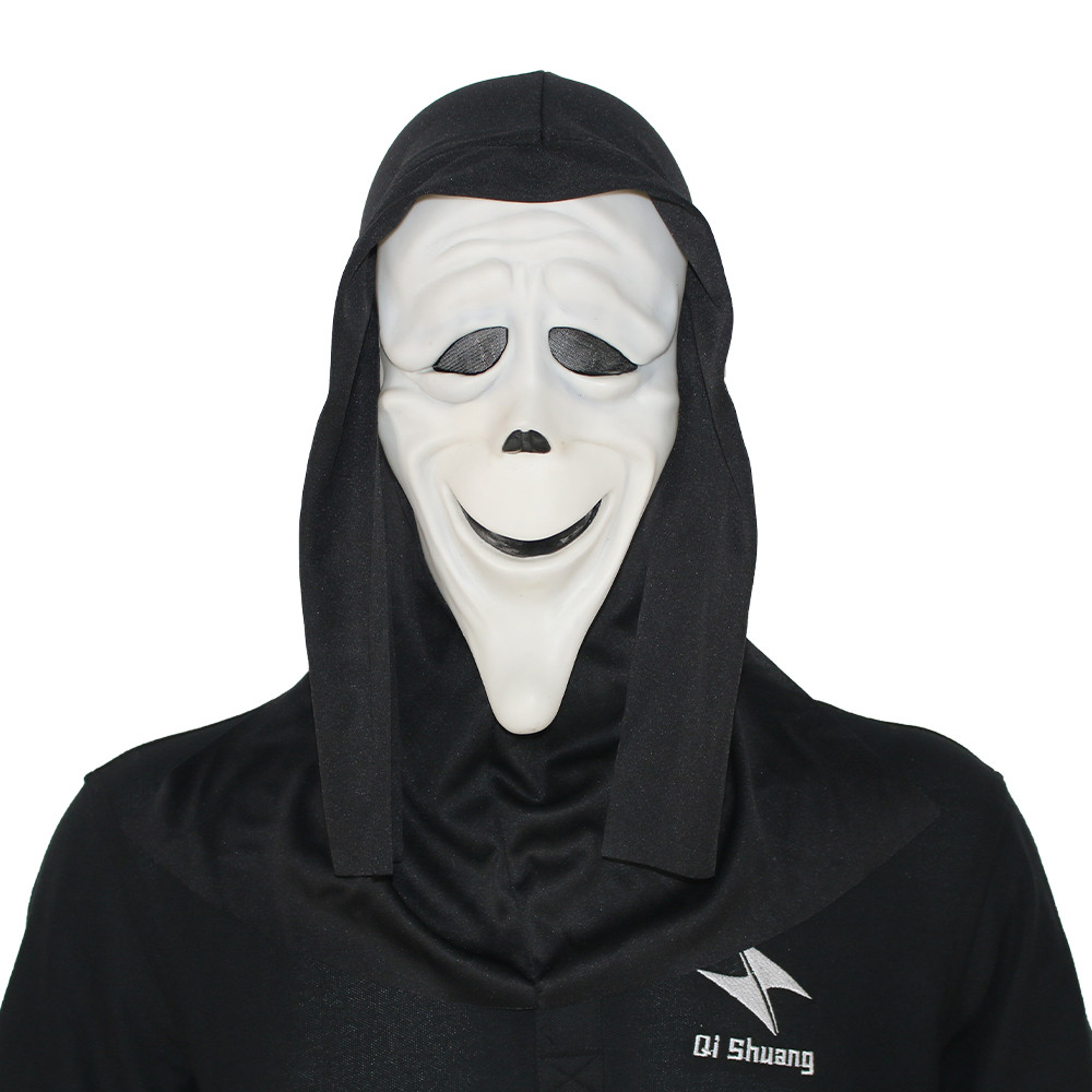 หน้ากากฮาโลวีน หน้ากากผีฮาโลวีน Squinting Scream ภาพยนตร์หมวก Masquerade Party Horror Grimace หน้ากา