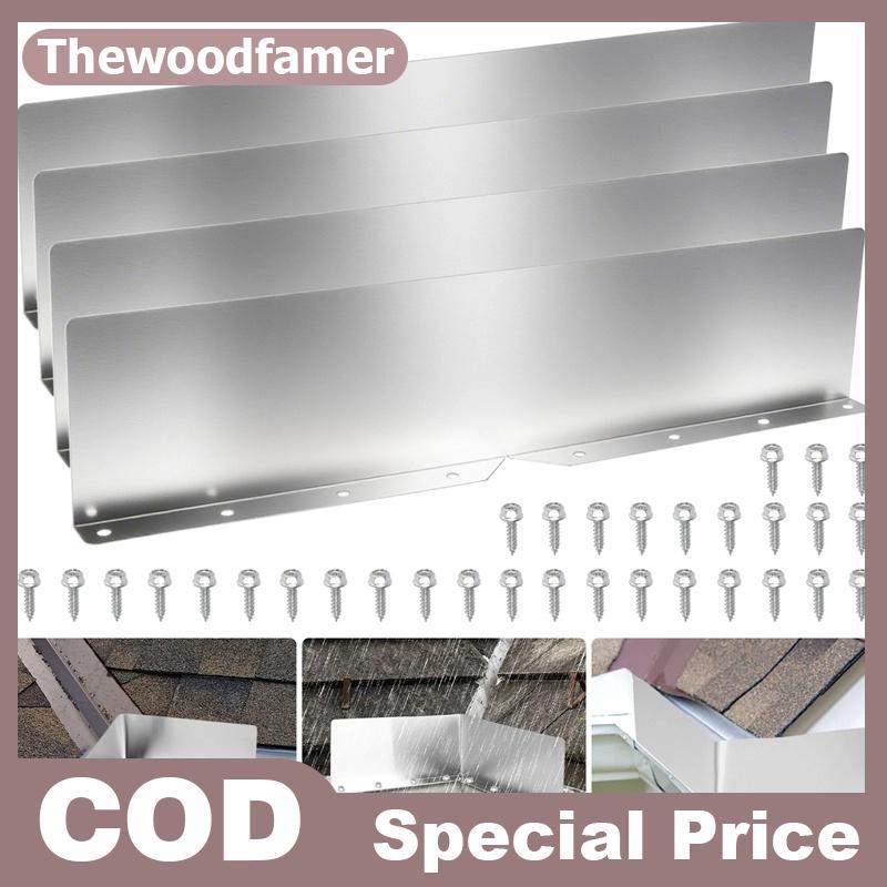 Thewoodfamer 4 ชิ้น Rainwater Valley Gutter Splash Guard Rain หยด Gutter Guard,Rain หยด Gutter Guard