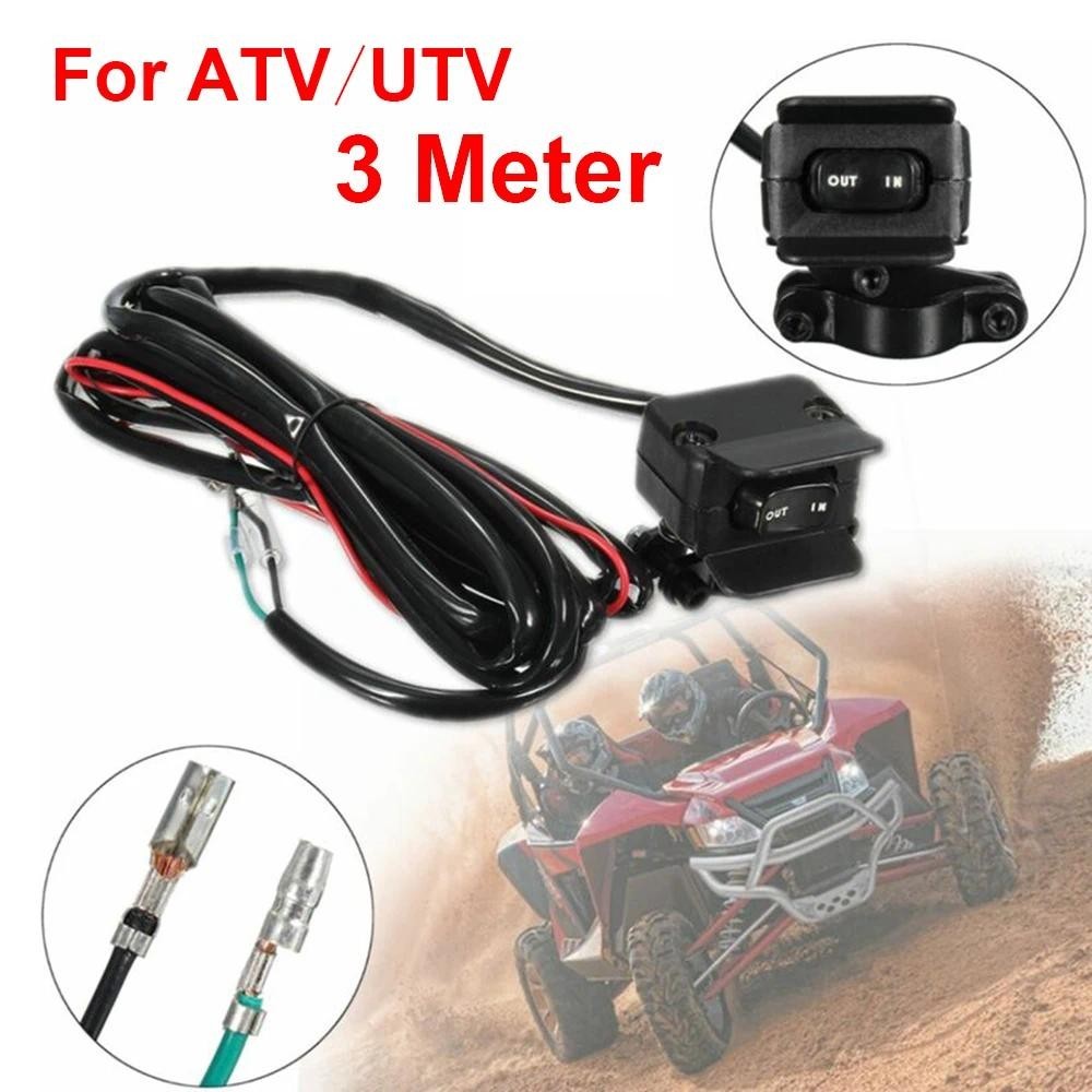 ขายร้อน 1 ชิ้น ATV UTV Handlebar Line Warn Winch Rocker ปุ่มควบคุมโดยตรงเปลี่ยนรถอุปกรณ์เสริม