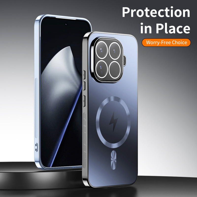 สําหรับ Xiaomi 15T Pro 14T Pro 17 Ultra 17 Pro Max 15 14 Ultra Luxury AG Frosted Magnetic Wireless Charge Full Lens Coverage Protection Hard กันกระแทกฝาครอบกันชน ราคา ถูกที่สุด ดีลบีเคเค แกลเลอรีภาพที่ 6