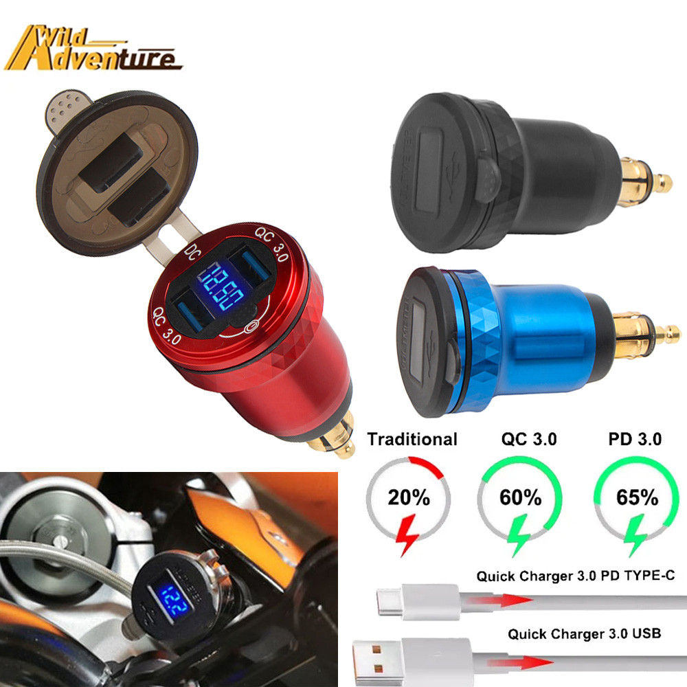 Y-Dual USB Charger Adapter สําหรับ BMW F800GS R1300GS R1200GS สําหรับ Ducati สําหรับ Tiger 900 850 1