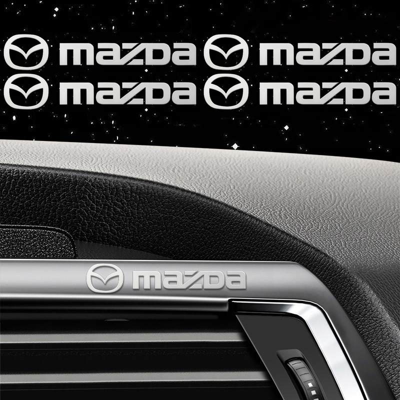 4pcs 3D โลหะป้ายสัญลักษณ์ชุดสําหรับ Mazda 3 6 CX-5 CX-3 CX-7 CX-9 Axela Atenza, อลูมิเนียมรถจัดแต่งท