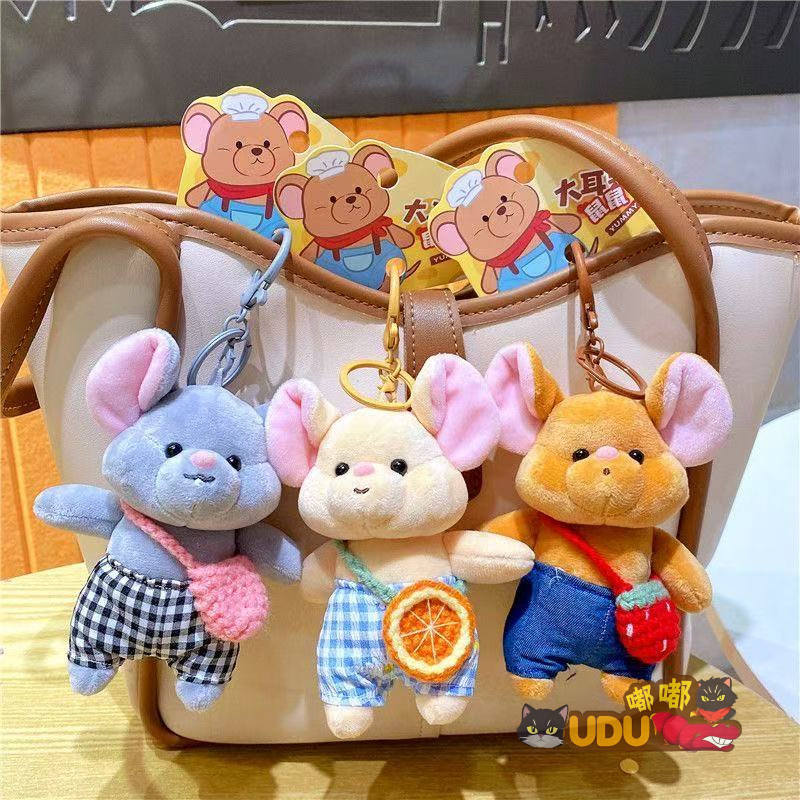 หมีพูห์สไตล์เดียวกันจิงโจ้ Adzuki Bean จี้ตุ๊กตาน่ารักหูใหญ่เมาส์ตุ๊กตากระเป๋าจี้การ์ตูน Adzuki Bean