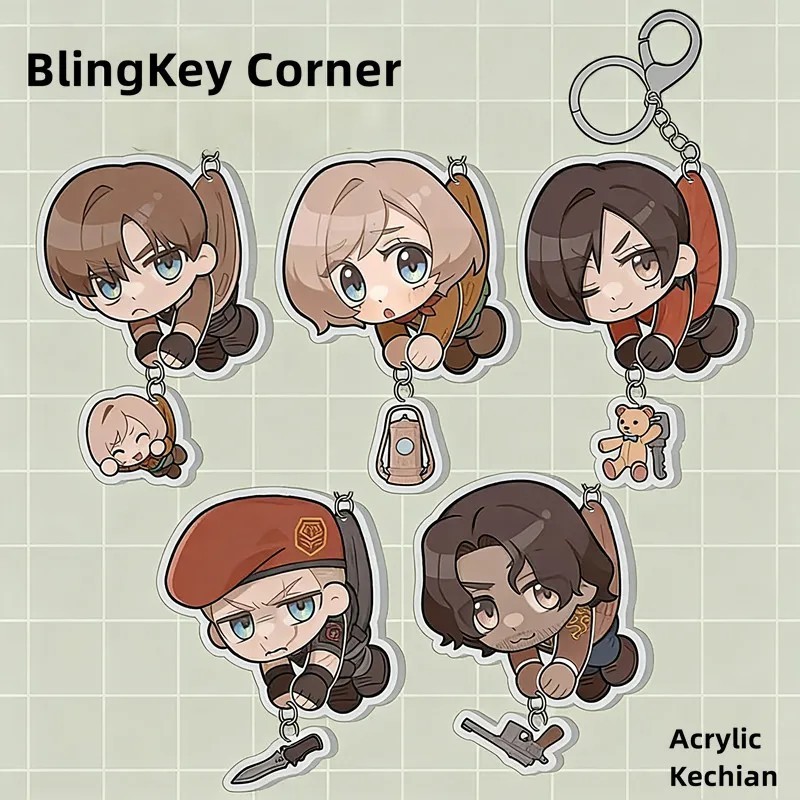 Resident Evil 4 Remake RE4 Chibi Leon Ada Wong Ashley Luis Krauser พวงกุญแจ micha อะคริลิคตกแต่งอะนิ