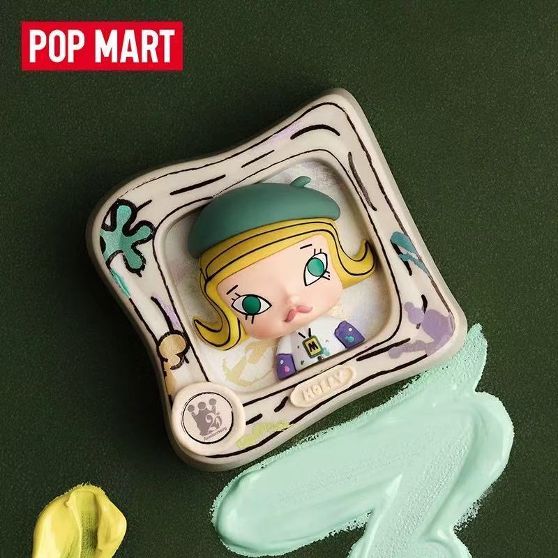 POPMART POPMART MOLLY Along the Road Landscape Series สติ๊กเกอร์ติดตู้เย็น Mystery Box Home สินค้าของขวัญ