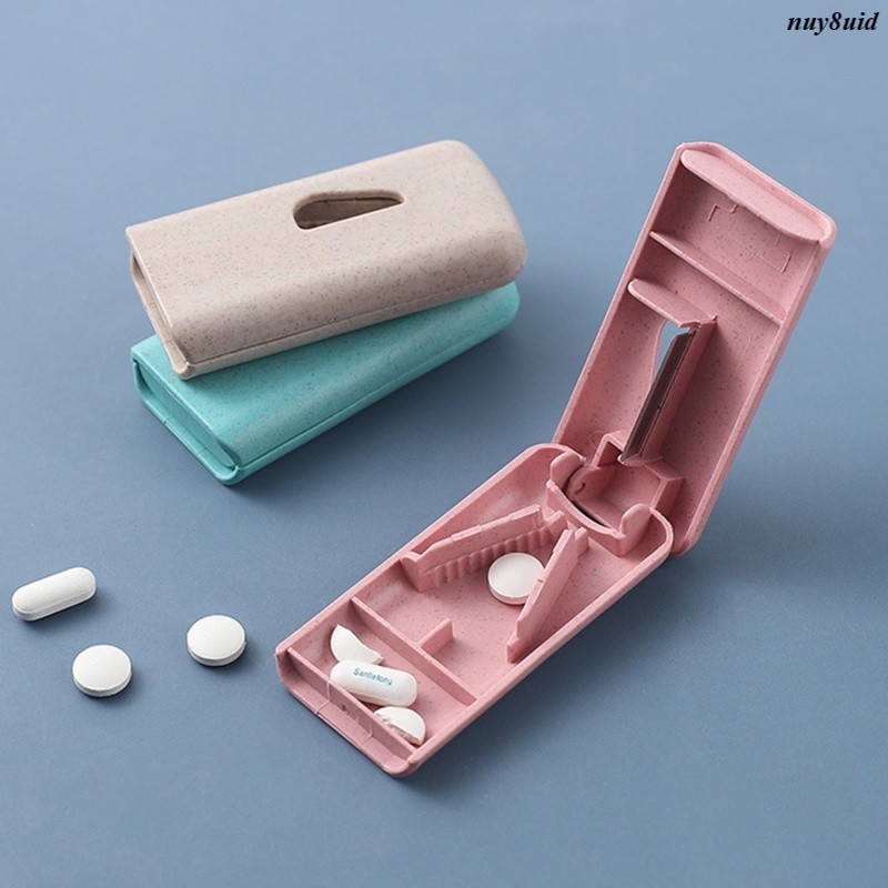 Mini Practical Portable Pill Rack Pill Knife Dispenser Pill Box Storage Box [RT]