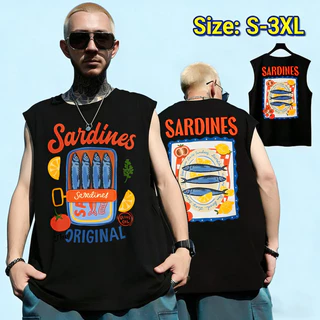 Sea.Tee แขนกุด Oversize ผ้าคอตตอน 100% "SANDINES" เสื้อกีฬา แฟชั่น สบายนุ่ม ไซส์ S-3XL