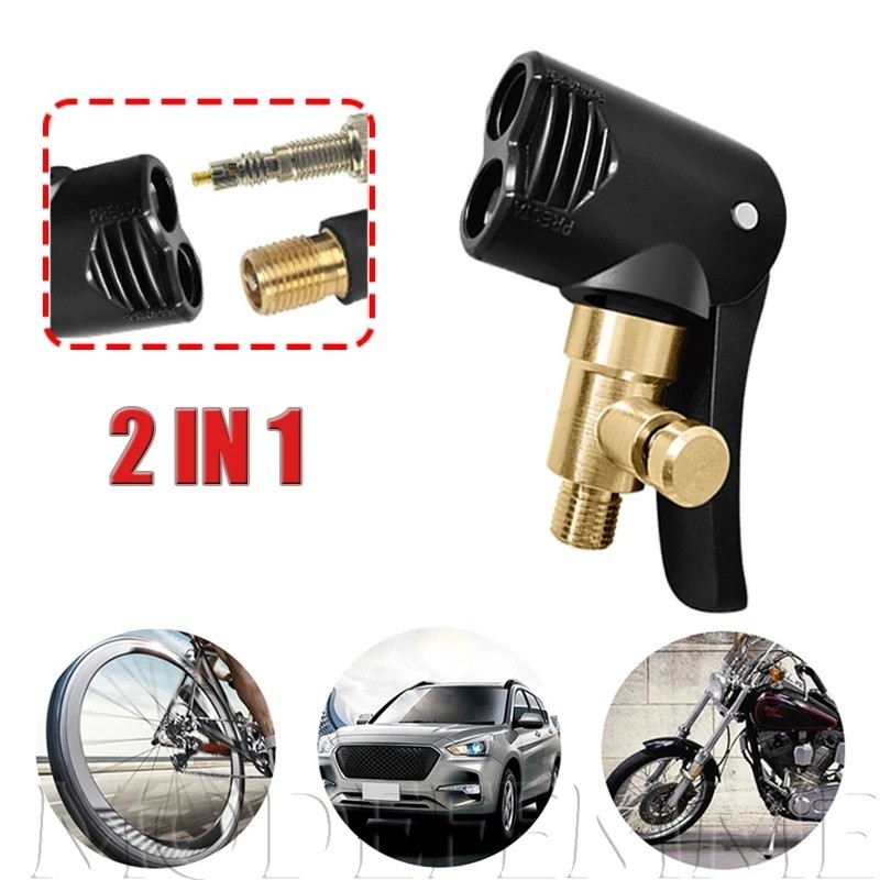 Auto Tyre Valve Pump Deflated Nose Clamp / Car Motorcycle Bike Air Inflatable Pump Adapter