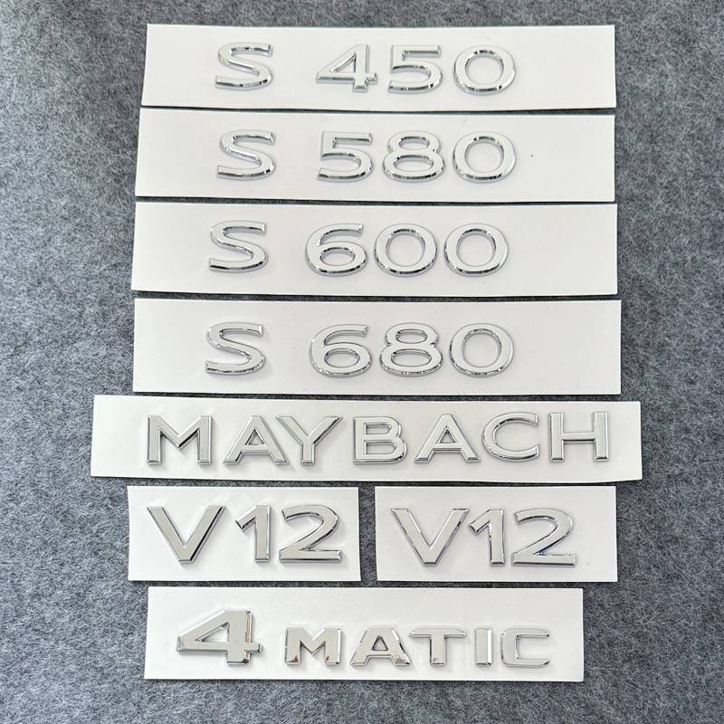 Applicable to Mercedes-Benz S680 Tail Tag S-Class S320s560 Word Mark Modified Car Badge Maybach Side
