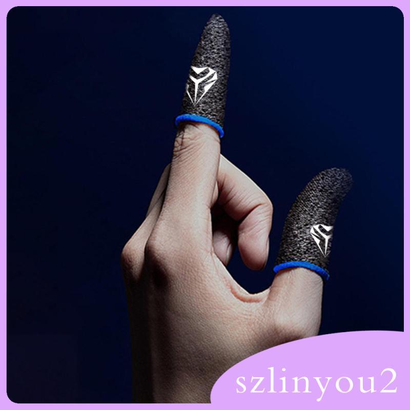[szlinyou2] 6xPhone Mobile Game Finger Sleeve Thumb Gloves กันเหงื่อสําหรับอุปกรณ์เกม