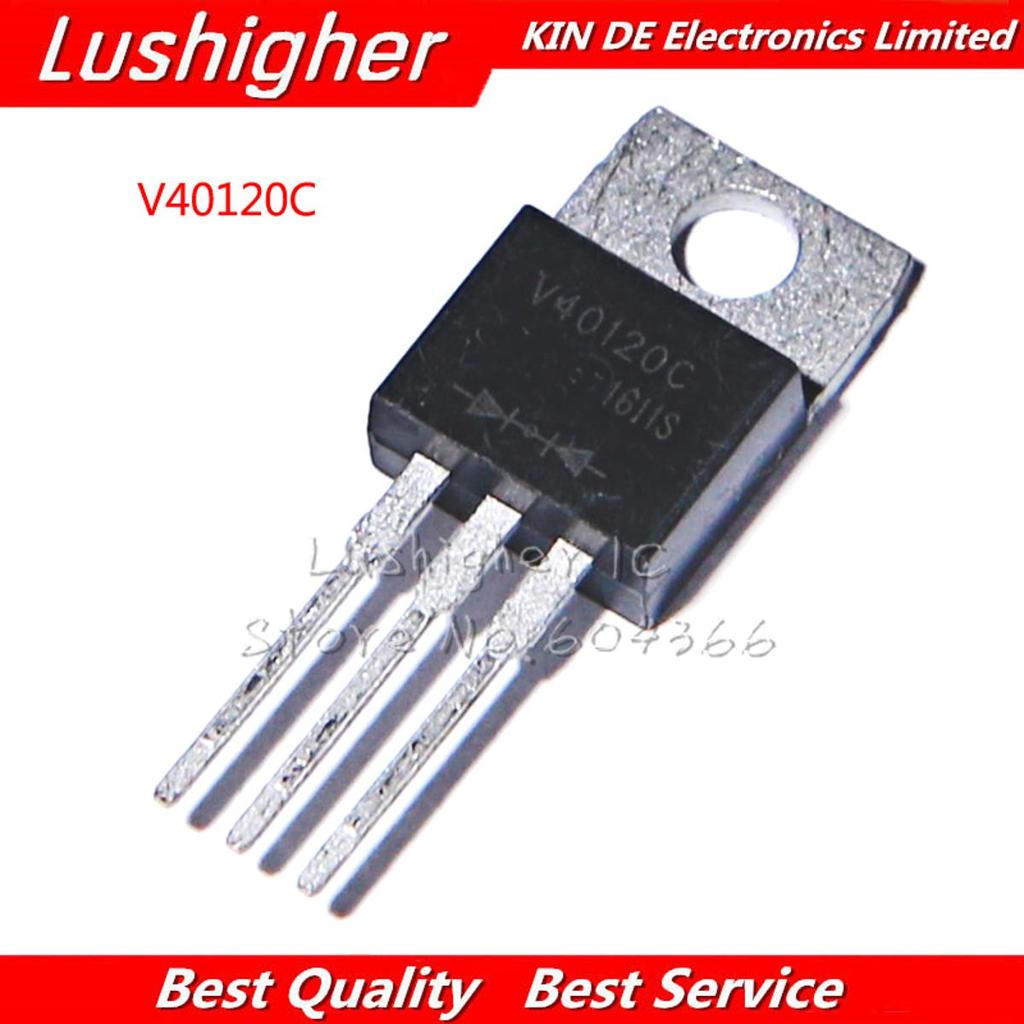 10PCS V40120C TO-220 V40120 40A 120V TO220 V40120C-E3/4W V40120C-E3 Schottky ไดโอดเดิม