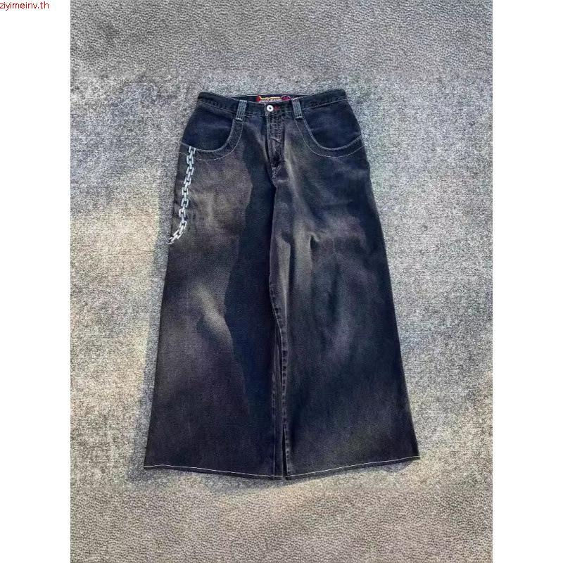JNCO American Retro Street Hip-Hop กางเกงยีนส์ตรงผู้ชายแฟชั่น Casual All-Match ล้างกางเกงยีนส์202512