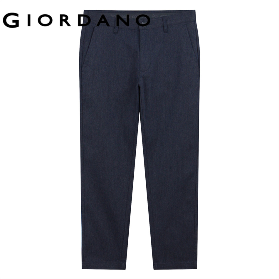 GIORDANO กางเกงขายาวผู้ชาย Men's Low Rise Slim Taper Pants 01126016