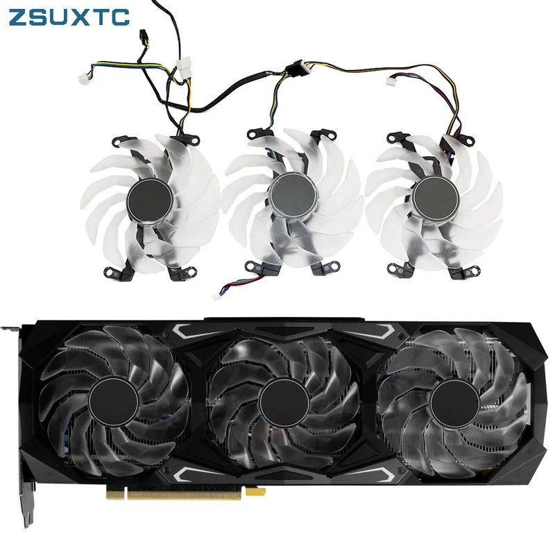 HL ใหม่ 90 มม.4PIN RTX 3090 3080TI GPU พัดลมสําหรับ GALAX RTX 3080 Ti 3080 3090 SG กราฟิกการ์ดเปลี่ย