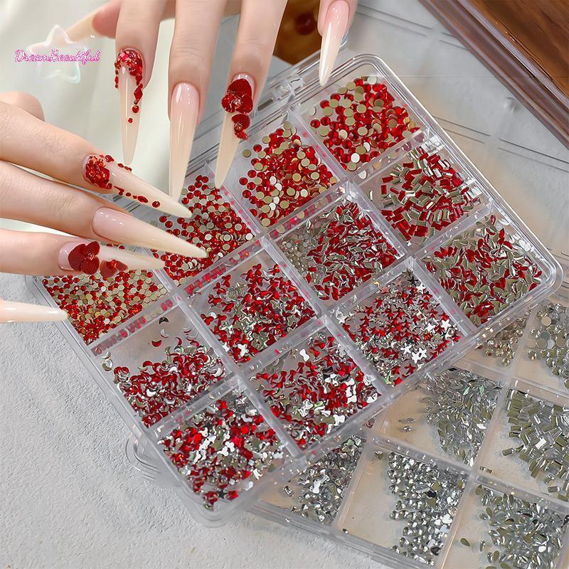 <DBFl-t>สารพัน 3D Rhinestones Flatba สติ๊กเกอร์ติดเล็บ DIY ตกแต่งเล็บเคล็ดลับแวววาวสําหรับร้านเสริมสวยและของใช้ส่วนตัวใหม่